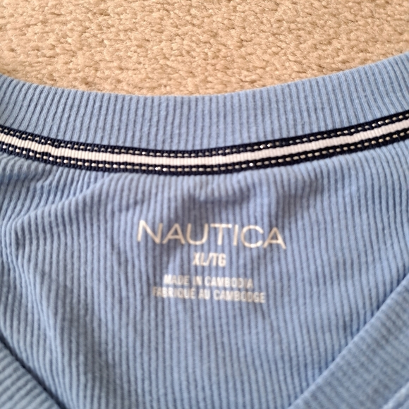 Nautica 2 Piece PJ Set Womens XL Blue Stars Print Fleece Loungewear Set NWT - Picture 6 of 15
